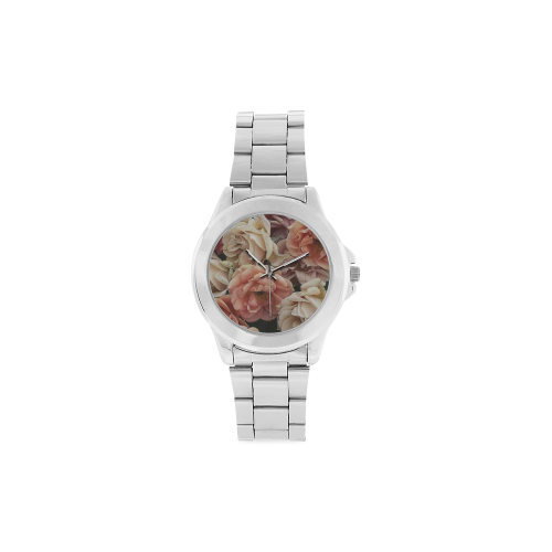 great garden roses, vintage look Unisex Stainless Steel Watch(Model 103)