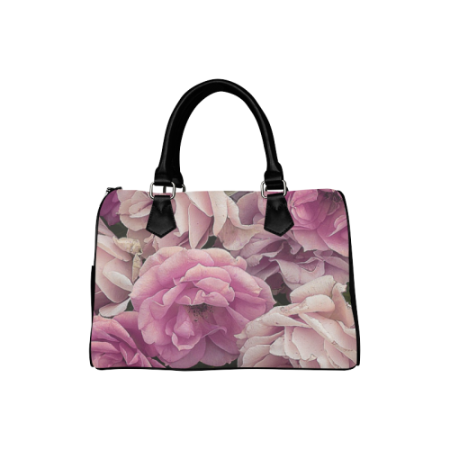 great garden roses pink Boston Handbag (Model 1621)