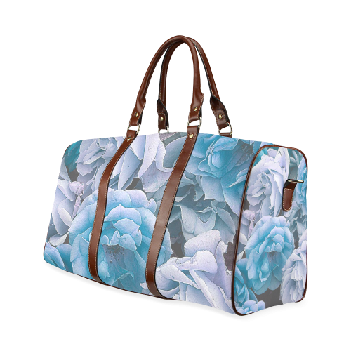 great garden roses blue Waterproof Travel Bag/Small (Model 1639)