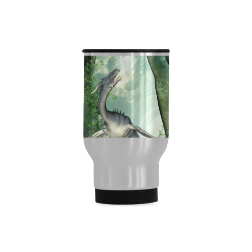 Awesome seadragon Travel Mug (Silver) (14 Oz)