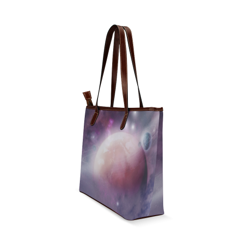 Pink Space Dream Shoulder Tote Bag (Model 1646)