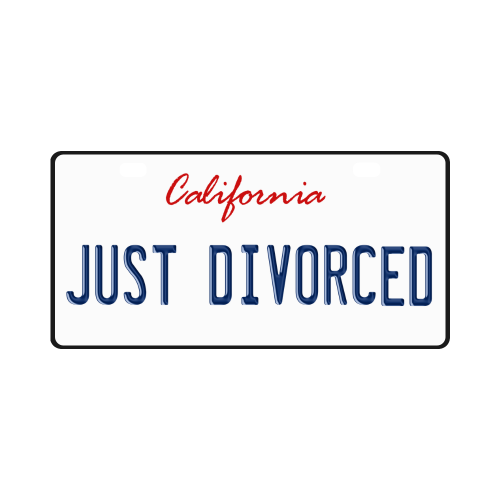 Just Divorced Retro California License Plate