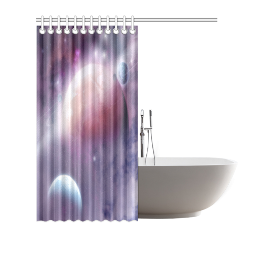 Pink Space Dream Shower Curtain 72"x72"