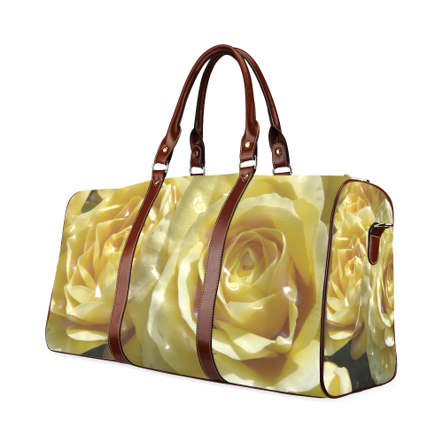 yellow roses Waterproof Travel Bag/Small (Model 1639)