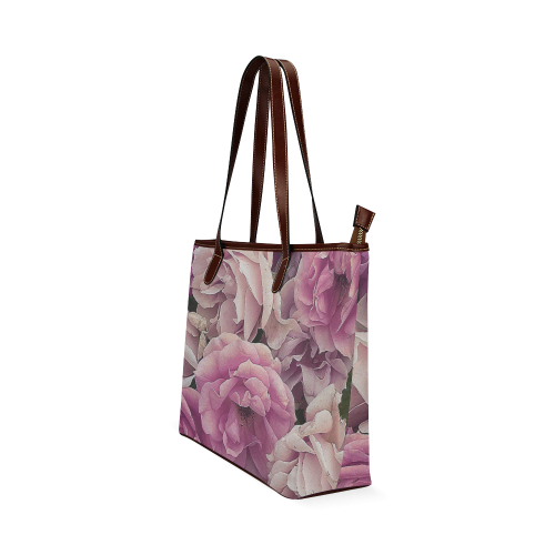 great garden roses pink Shoulder Tote Bag (Model 1646)