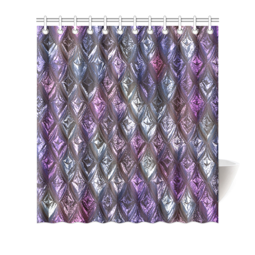rhombus, diamond patterned lilac Shower Curtain 66"x72"