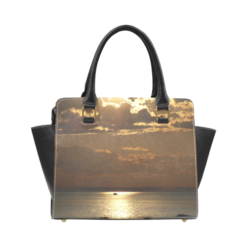 Awesome Sea Scene Rivet Shoulder Handbag (Model 1645)