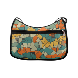 Textured retro shapes Crossbody Bags (Model 1616)