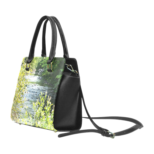 River Runs Through it Rivet Shoulder Handbag (Model 1645)