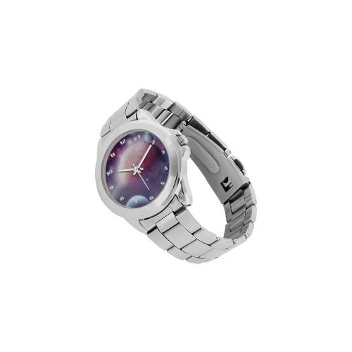 Pink Space Dream Unisex Stainless Steel Watch(Model 103)