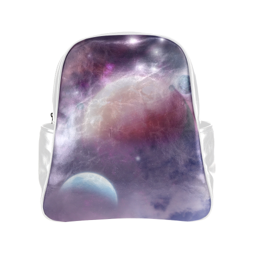 Pink Space Dream Multi-Pockets Backpack (Model 1636)