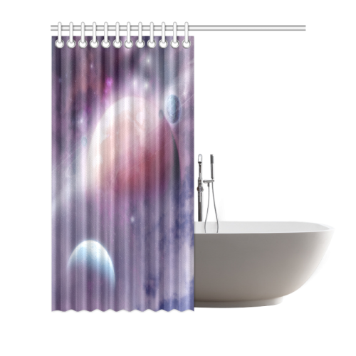 Pink Space Dream Shower Curtain 66"x72"