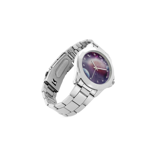 Pink Space Dream Unisex Stainless Steel Watch(Model 103)