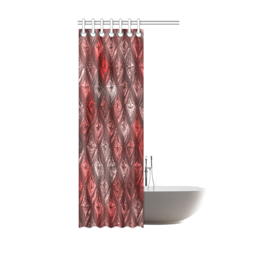 rhombus, diamond patterned red Shower Curtain 36"x72"