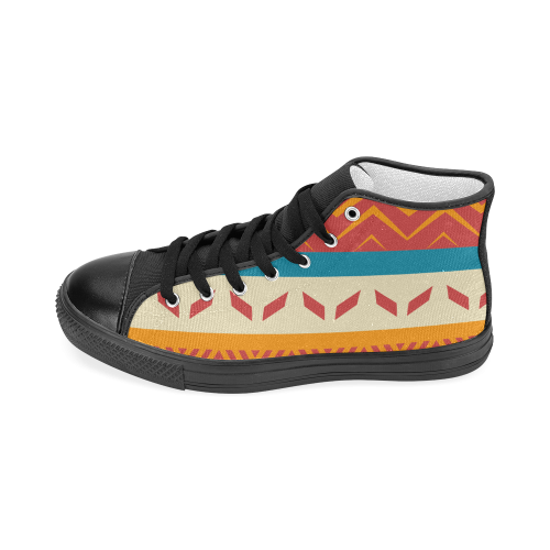 Tribal shapes Women's Classic High Top Canvas Shoes (Model 017)