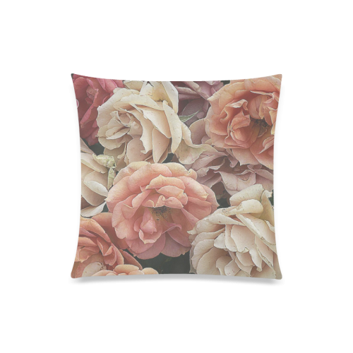 great garden roses, vintage look Custom Zippered Pillow Case 20"x20"(Twin Sides)