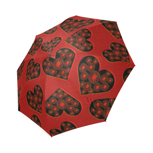 Burning Hearts Foldable Umbrella (Model U01)