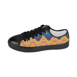 Pastel tribal design Women's Classic Canvas Shoes (Model 018)