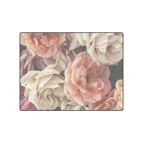 great garden roses, vintage look Blanket 50"x60"