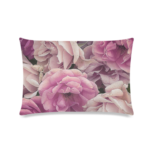 great garden roses pink Custom Zippered Pillow Case 16"x24"(Twin Sides)