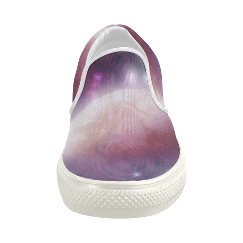 Pink Space Dream Women's Slip-on Canvas Shoes (Model 019)