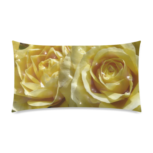 yellow roses Rectangle Pillow Case 20"x36"(Twin Sides)