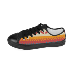 Tribal shapes Women's Classic Canvas Shoes (Model 018)