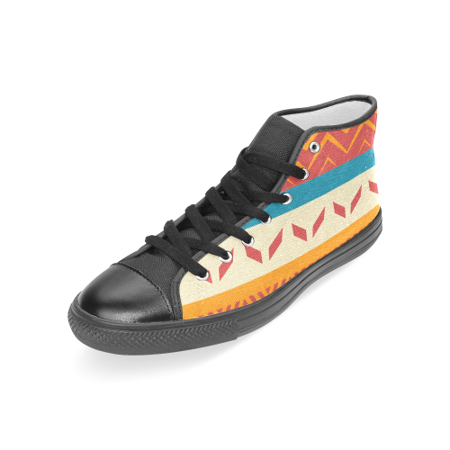 Tribal shapes Women's Classic High Top Canvas Shoes (Model 017)