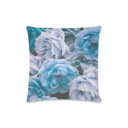 great garden roses blue Custom Zippered Pillow Case 16"x16" (one side)