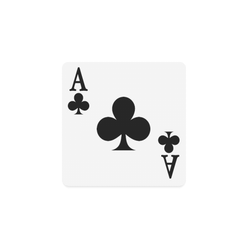 Ace of Clubs Square Coaster