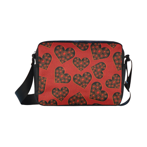 Burning Hearts Classic Cross-body Nylon Bags (Model 1632)