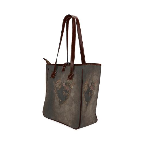 A decorated Steampunk Heart in brown Classic Tote Bag (Model 1644)