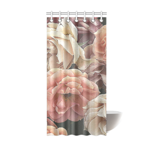 great garden roses, vintage look Shower Curtain 36"x72"