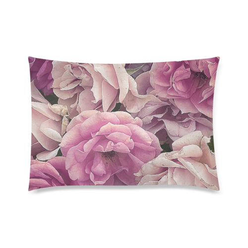 great garden roses pink Custom Zippered Pillow Case 20"x30"(Twin Sides)