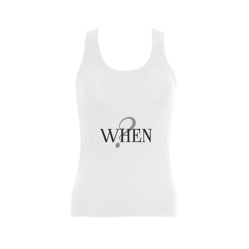 When? Women's Shoulder-Free Tank Top (Model T35)