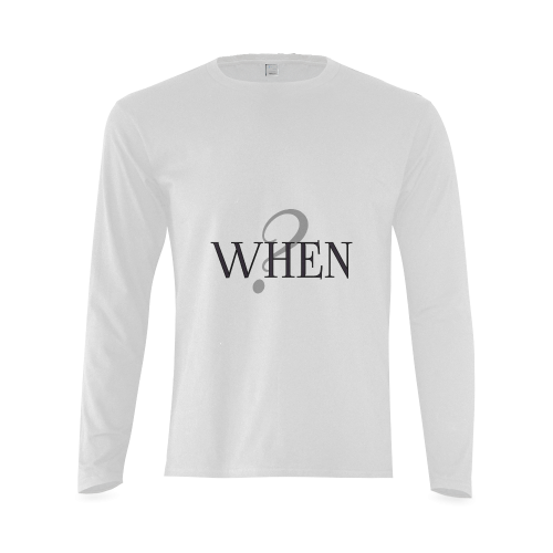 When? Sunny Men's T-shirt (long-sleeve) (Model T08)