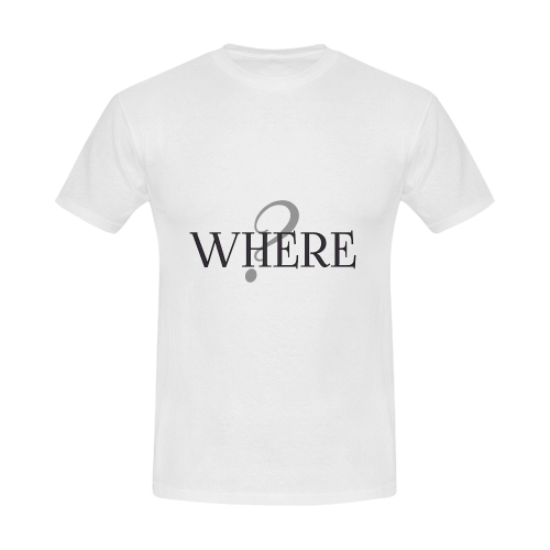 Where? Men's Slim Fit T-shirt (Model T13)