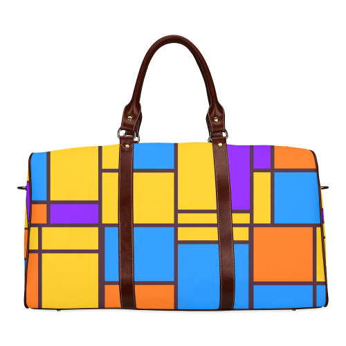 Shapes in retro colors Waterproof Travel Bag/Large (Model 1639)