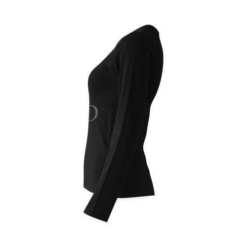 Who? Black Sunny Women's T-shirt (long-sleeve) (Model T07)