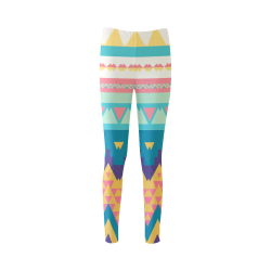Pastel tribal design Cassandra Women's Leggings (Model L01)