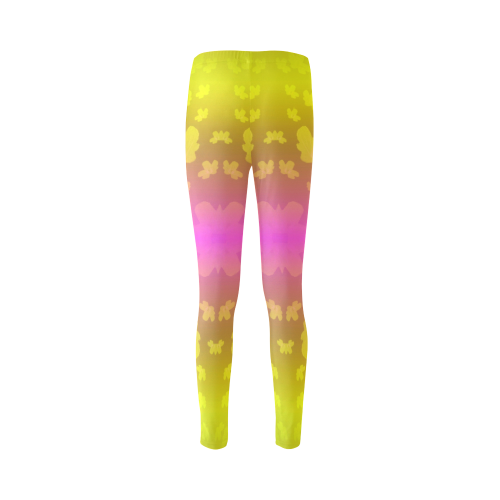 Pretty flowers in neon Cassandra Women's Leggings (Model L01)