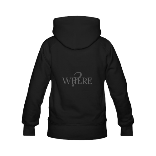 Where? Black | Women's Classic Hoodies (Model H07)