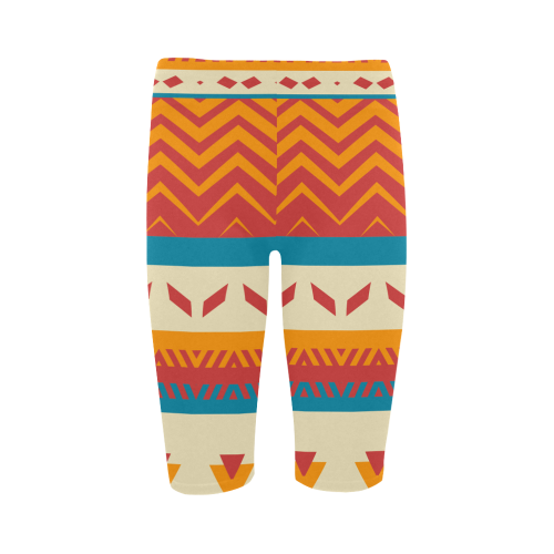 Tribal shapes Hestia Cropped Leggings (Model L03)