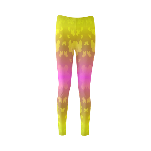 Pretty flowers in neon Cassandra Women's Leggings (Model L01)