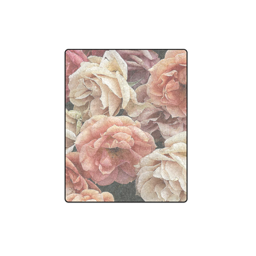 great garden roses, vintage look Blanket 40"x50"