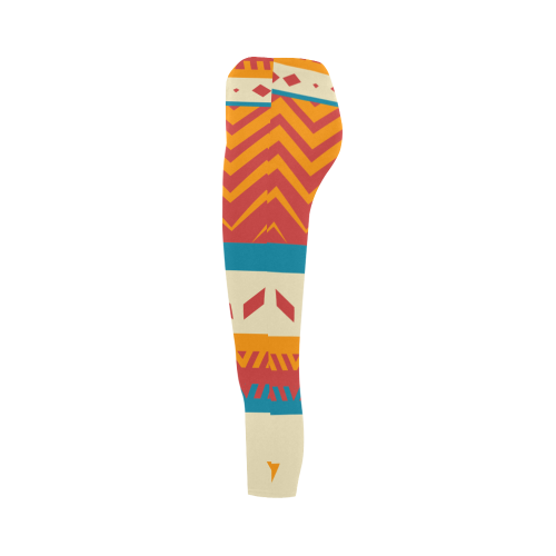 Tribal shapes Capri Legging (Model L02)