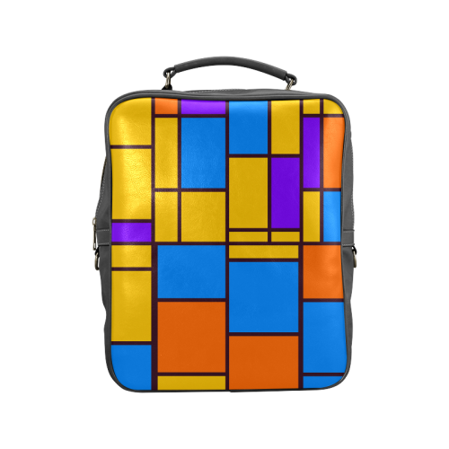 Shapes in retro colors Square Backpack (Model 1618) ID D178391