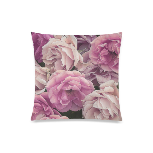 great garden roses pink Custom Zippered Pillow Case 20"x20"(Twin Sides)