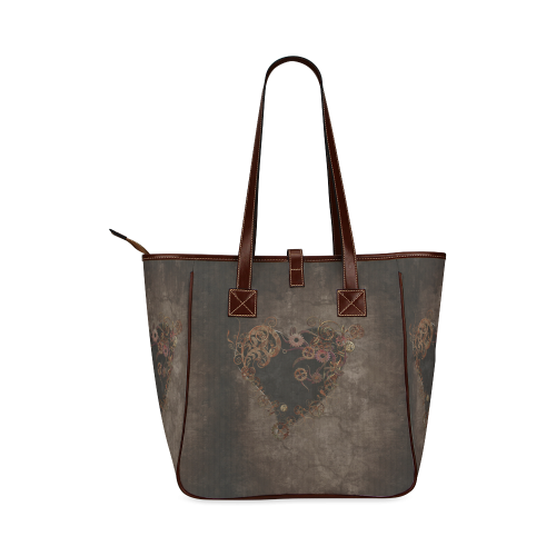 A decorated Steampunk Heart in brown Classic Tote Bag (Model 1644)