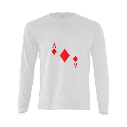 Ace of Diamonds Sunny Men's T-shirt (long-sleeve) (Model T08)